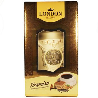 Чай черный листовой Лондон Тирамису в заварочном фарфоровом чайнике 100г